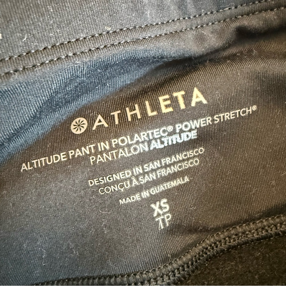 Athleta Altitude Fleece Lined High Rise Pant - Picture 2 of 4